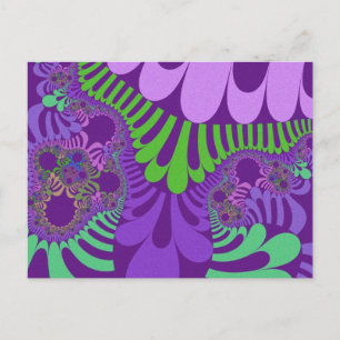 Carte Postale Purple and Green Mod
