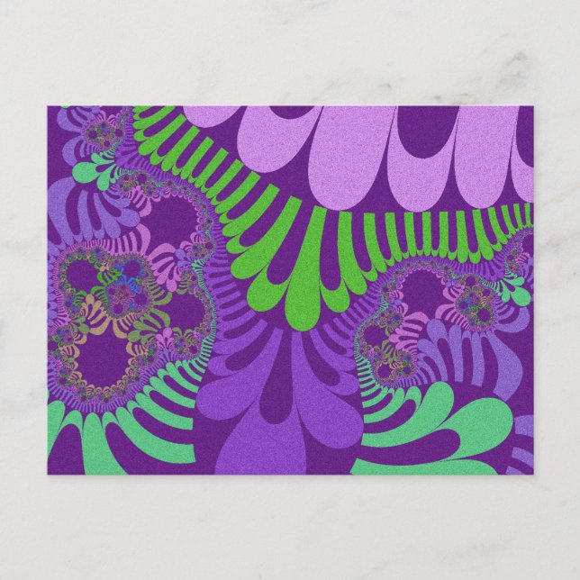 Carte Postale Purple and Green Mod (Devant)