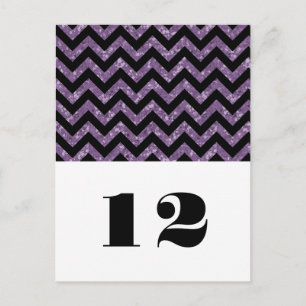 Carte Postale Purple Chevron Parties scintillant Table Postcard