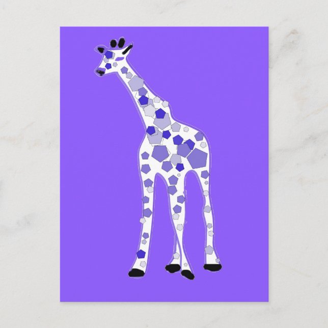 Carte Postale PURPLE Giraffe (Devant)