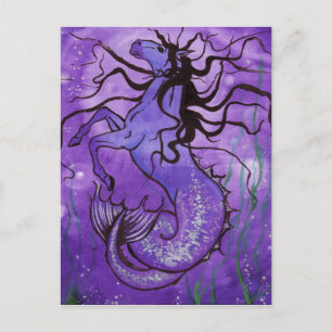Carte Postale Purple Hippocamp
