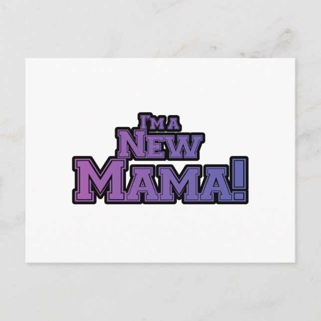 Carte Postale Purple Je suis un nouveau t-shirts et cadeaux Mama (Devant)