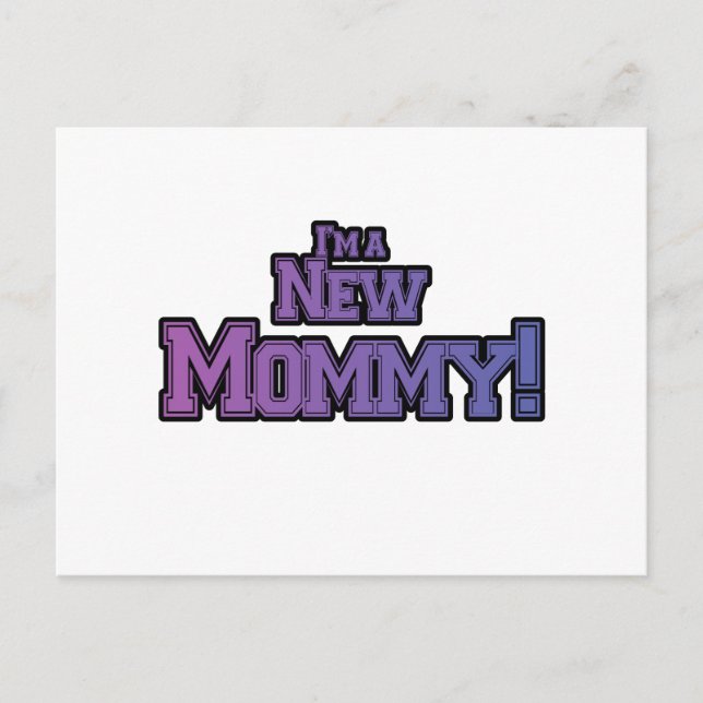 Carte Postale Purple Je suis une nouvelle maman Tshirts et cadea (Devant)