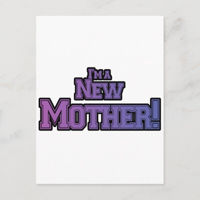 Carte Postale Purple Je suis une nouvelle mère t-shirts et cadea (Devant)