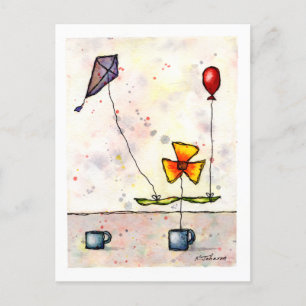 Carte Postale Purple Kite Flower