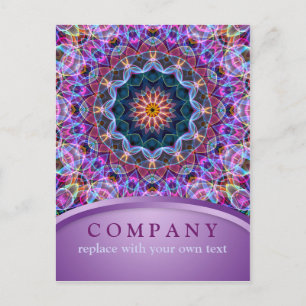 Carte Postale Purple Lotus Holistic Mandala
