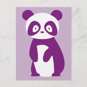 Carte postale Purple Panda