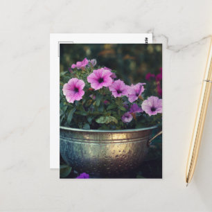 Carte Postale Purple Petunias