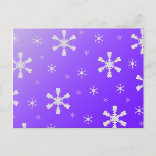 Carte Postale Purple Snowflakes (Devant)