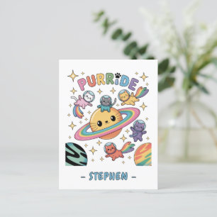 Carte Postale Purride Space Cats - Kawaii Astronaut Cats