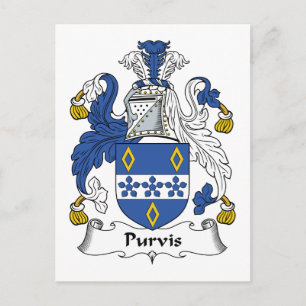Carte Postale Purvis Family Crest