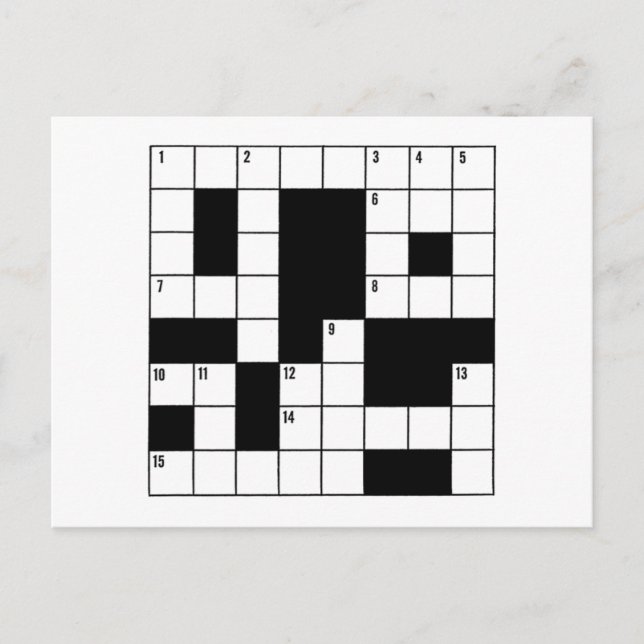 Carte Postale Puzzle de mots croisés (Devant)
