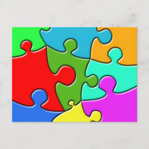 Carte Postale Puzzle psychédélique