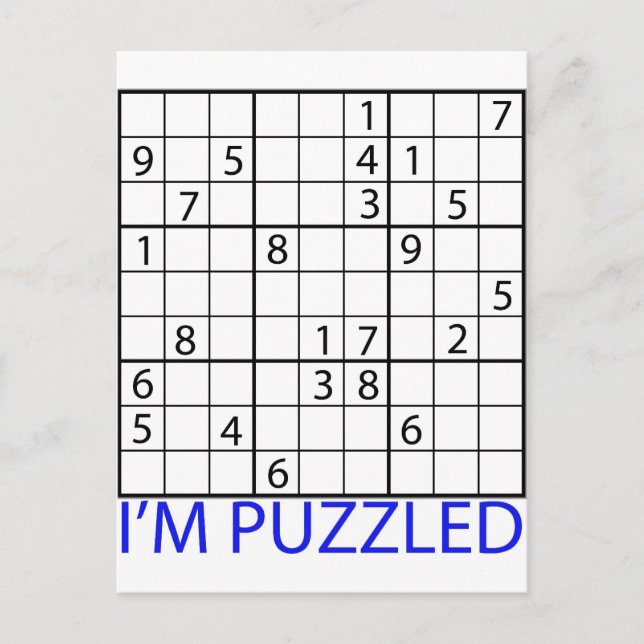 Carte Postale Puzzle Sudoku (Devant)