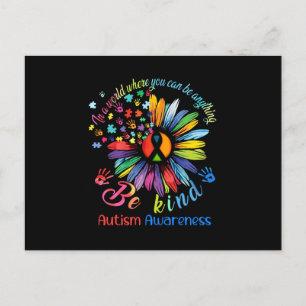 Carte Postale Puzzle Sunflower Be Kind Autism Awareness Support