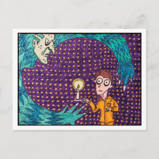 Carte postale "Pyjamas de soie jaune"