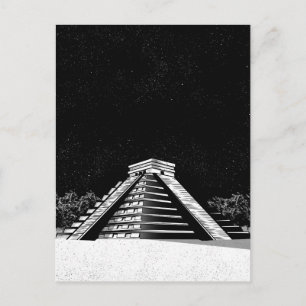 Carte Postale Pyramide Chichen Itza et nuit