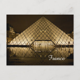 Carte Postale pyramide de verre du Louvre
