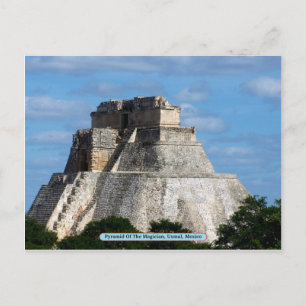 Carte Postale Pyramide Du Magicien, Uxmal, Mexique