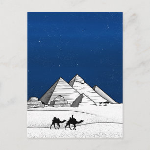 Carte Postale Pyramide noire et blanche Égypte
