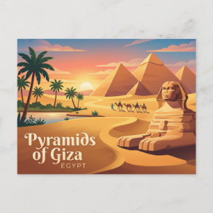 Carte Postale Pyramides de Gizeh et Grand Sphinx Égypte