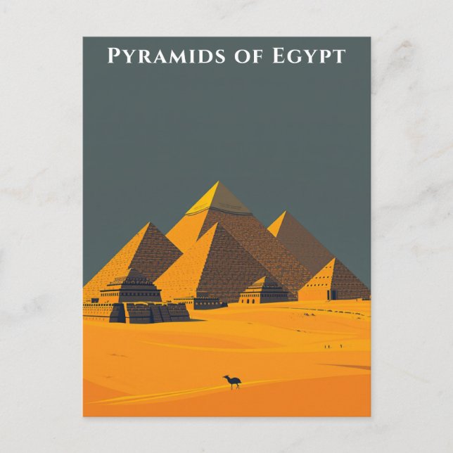 Carte Postale Pyramides d'Égypte Voyage Merveilles Antiques (Devant)