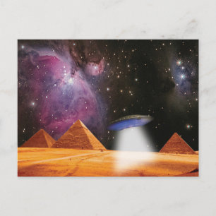 Carte Postale Pyramides égyptiennes Gizeh rencontre espace et OV