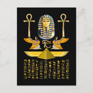 Carte Postale Pyramides égyptiennes Roi Tut Pharaoh Tutankhamun