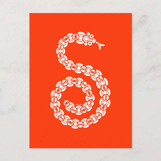 Carte Postale Python sans fil (Devant)