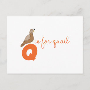 Carte Postale Q Est Pour Quail