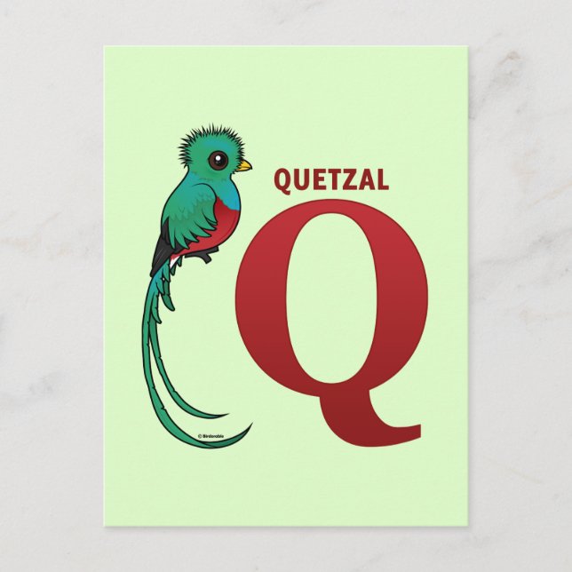 Carte Postale Q pour Quetzal (Devant)