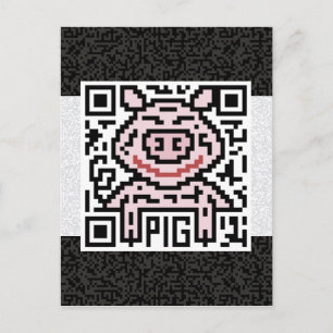 Carte Postale QR Code du porc