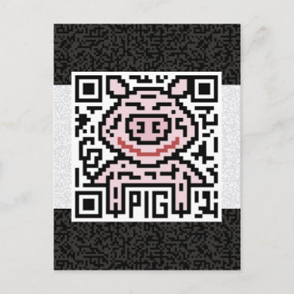 Carte Postale QR Code du porc