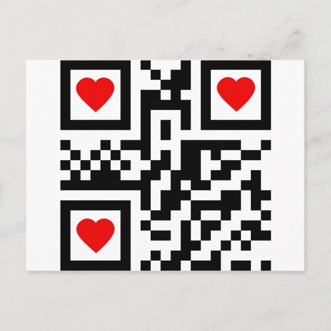 Carte Postale QR-Code-I-Love-You (Devant)
