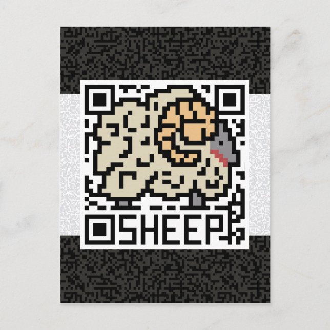 Carte Postale QR Code le mouton (Devant)
