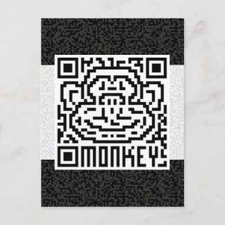 Carte Postale QR Code le singe