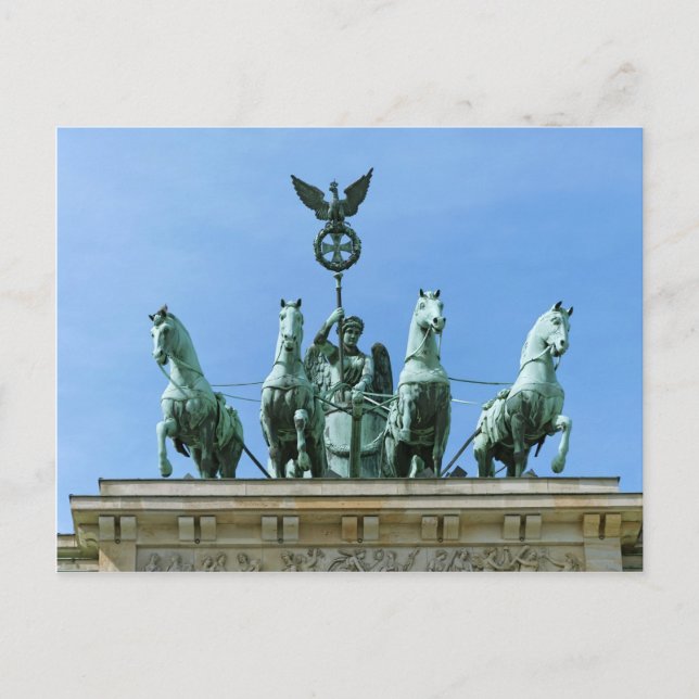 Carte Postale Quadriga Berlin de Porte de Brandebourg (Devant)