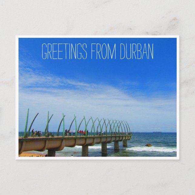 Carte Postale quai de baleine durban salutations (Devant)