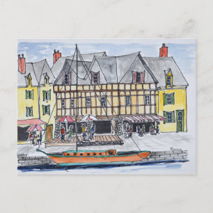 Carte Postale Quai Franklin, Saint-Goustan Auray, Bretagne