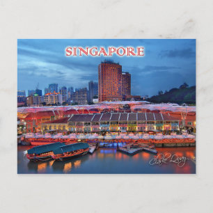 Carte Postale Quai historique Clarke à Singapour