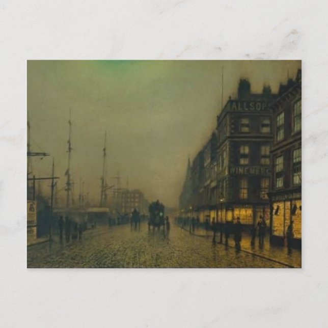 Carte Postale Quai John Atkinson Grimshaw-Liverpool par Moonligh (Devant)