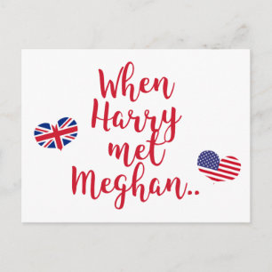 Carte Postale Quand Harry a rencontré Meghan Fun Mariage royal