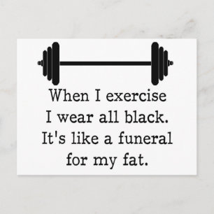 Carte Postale Quand je fais de l'exercice, Citation drôle