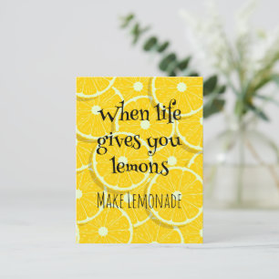 Carte Postale Quand La Vie Vous Donne Des Citrons Citron Jaune S
