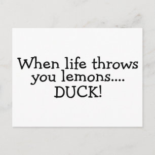 Carte Postale Quand la vie vous lance citrons canard 2