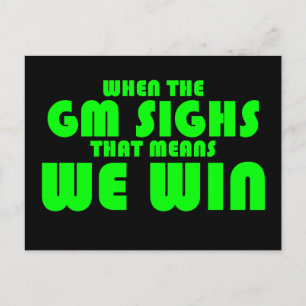 Carte Postale Quand le GM soupire