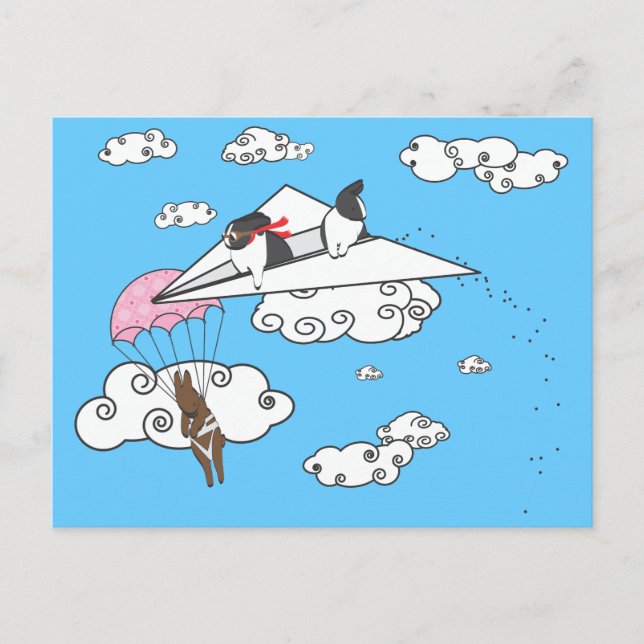 CARTE POSTALE QUAND LES BUNNIES ATTAQUENT (Devant)