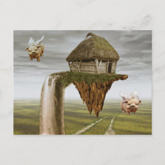 Carte Postale Quand les cochons voleront
