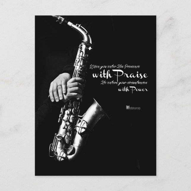 Carte Postale Quand vous entrez Sa présence avec Louange (Devant)