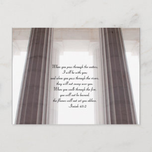 Carte Postale Quand vous passez par les eaux, -Ésaïe 43